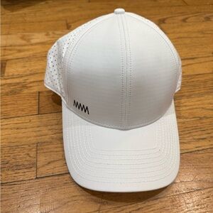 White Cap with Stitching Detail